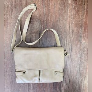 R.P.S. {Rock, Paper, Scissors} Leather Messenger/Saddle Bag - Natural
